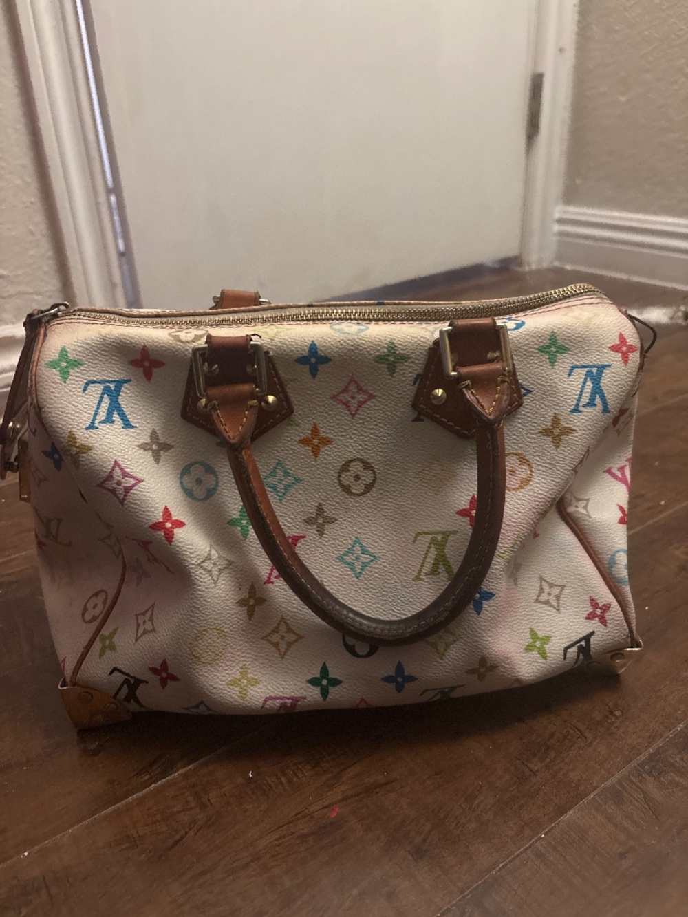 Louis Vuitton Monogram Multicolor Speedy 30 (White/Blanc version) - Picture 3 of 5